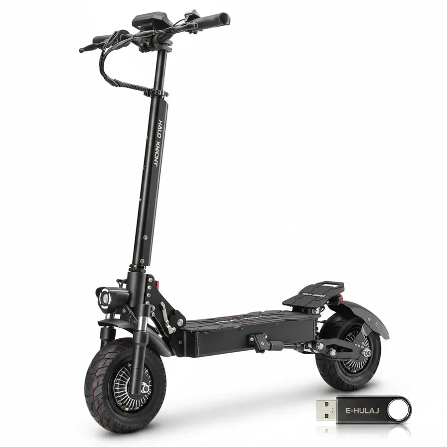 Halo Knight T104 Składana hulajnoga elektryczna, silnik 1200W*2, bateria 52V 21Ah, 10-calowe opony, maks. prędkość 65km/h - hulajzone.app