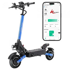 Hulajnoga elektryczna Halo Knight T108 10-calowe opony drogowe, silnik 1000W*2, maks. prędkość 65km/h - Czarny - hulajzone.app
