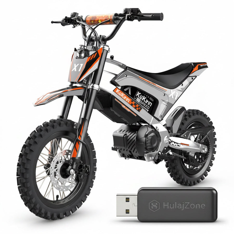 Motocykl elektryczny KuKirin X1, silnik o średniej mocy 1000 W, akumulator 48 V 20,8 Ah, opony terenowe 14/12 cali - hulajzone.app