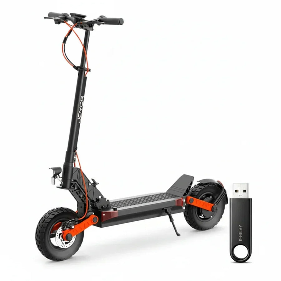 Joyor S8, silnik 600W, bateria 48V 26AH, 10-calowe opony, maks. prędkość 25km/h, zasięg 90km - hulajzone.app